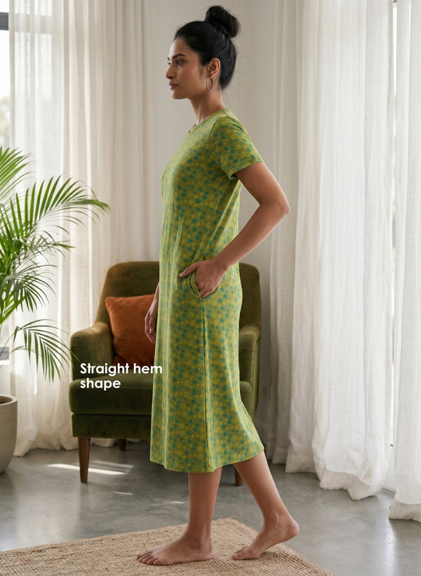 Buy_Blossom_Casual_Below-Knee_Length_Round_Neck_Printed_Cotton_Spandex_Dress