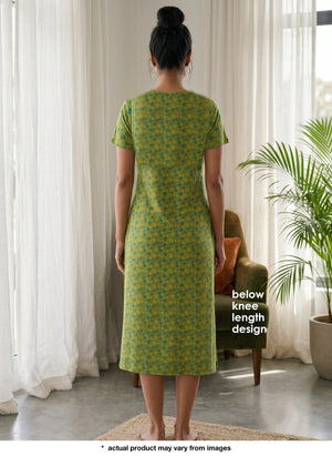 Buy_Blossom_Casual_Below-Knee_Length_Round_Neck_Printed_Cotton_Spandex_Dress