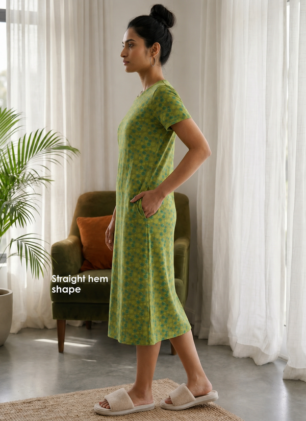 Buy_Blossom_Casual_Below-Knee_Length_Round_Neck_Printed_Cotton_Spandex_Dress