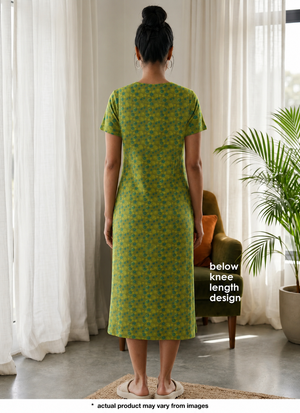 Buy_Blossom_Casual_Below-Knee_Length_Round_Neck_Printed_Cotton_Spandex_Dress
