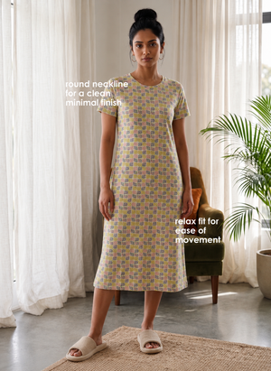 Buy_Blossom_Casual_Below-Knee_Length_Round_Neck_Printed_Cotton_Spandex_Dress