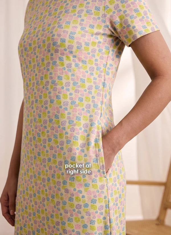 Buy_Blossom_Casual_Below-Knee_Length_Round_Neck_Printed_Cotton_Spandex_Dress
