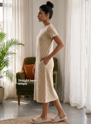 Buy_Blossom_Casual_Below-Knee_Length_Round_Neck_Printed_Cotton_Spandex_Dress