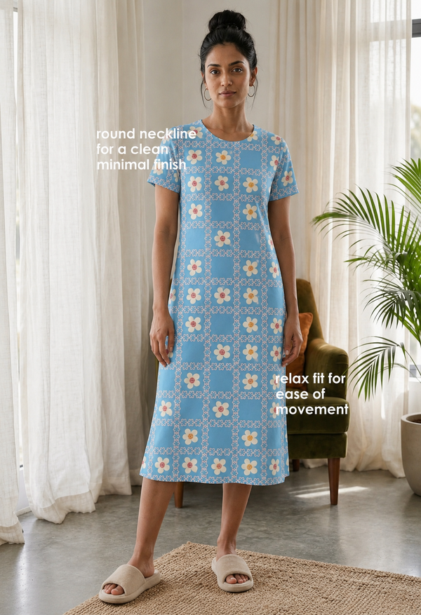 Buy_Blossom_Casual_Below-Knee_Length_Round_Neck_Printed_Cotton_Spandex_Dress_ 
