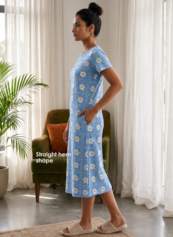 Buy_Blossom_Casual_Below-Knee_Length_Round_Neck_Printed_Cotton_Spandex_Dress_