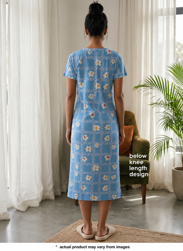 Buy_Blossom_Casual_Below-Knee_Length_Round_Neck_Printed_Cotton_Spandex_Dress_