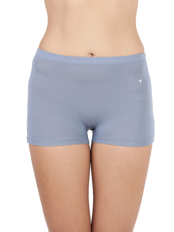 Feather Shorts -Stretchable Modal Mid-Rise Boyshorts with Chafe-Free Fit & Secure Waistband _Pack of 2