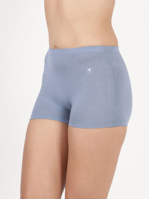 Feather Shorts -Stretchable Modal Mid-Rise Boyshorts with Chafe-Free Fit & Secure Waistband _Pack of 2