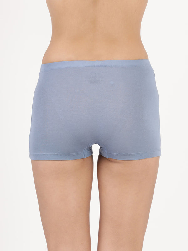 Feather Shorts -Stretchable Modal Mid-Rise Boyshorts with Chafe-Free Fit & Secure Waistband _Pack of 2