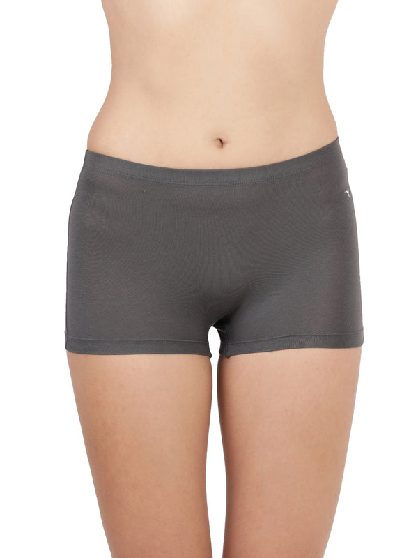 Feather Shorts -Stretchable Modal Mid-Rise Boyshorts with Chafe-Free Fit & Secure Waistband _Pack of 2