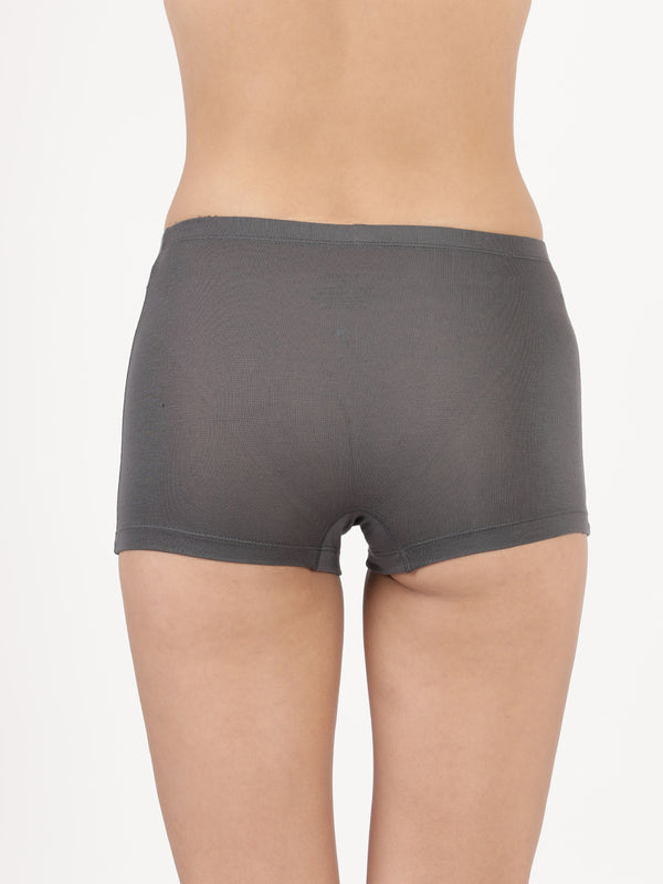 Feather Shorts -Stretchable Modal Mid-Rise Boyshorts with Chafe-Free Fit & Secure Waistband _Pack of 2