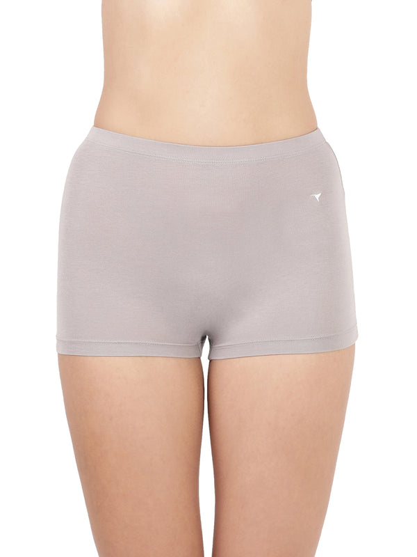 Feather Shorts -Stretchable Modal Mid-Rise Boyshorts with Chafe-Free Fit & Secure Waistband _Pack of 2
