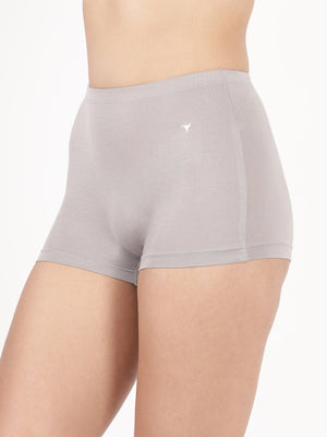 Feather Shorts -Stretchable Modal Mid-Rise Boyshorts with Chafe-Free Fit & Secure Waistband _Pack of 2