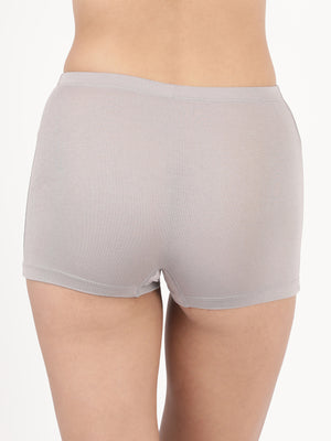 Feather Shorts -Stretchable Modal Mid-Rise Boyshorts with Chafe-Free Fit & Secure Waistband _Pack of 2