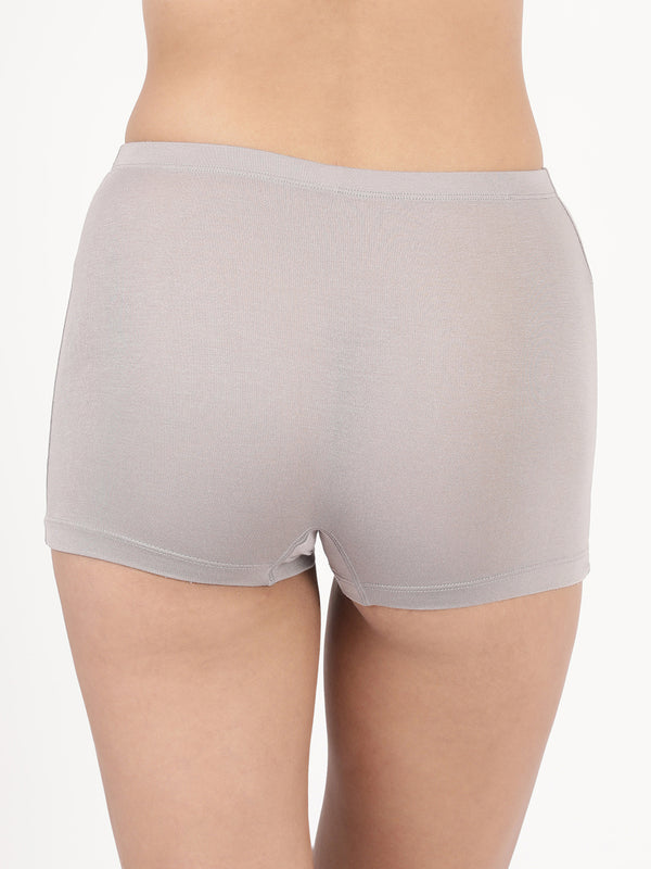 Feather Shorts -Stretchable Modal Mid-Rise Boyshorts with Chafe-Free Fit & Secure Waistband _Pack of 2