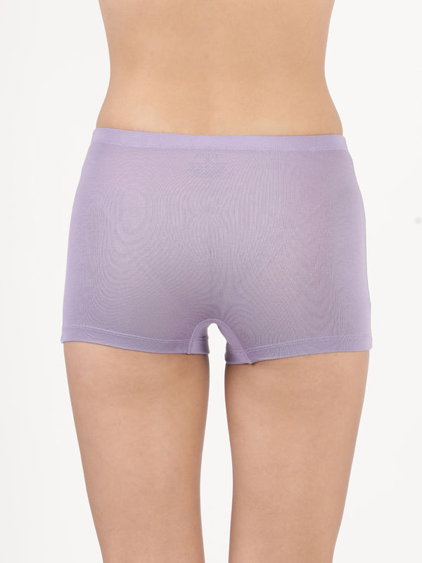 Feather Shorts -Stretchable Modal Mid-Rise Boyshorts with Chafe-Free Fit & Secure Waistband _Pack of 2