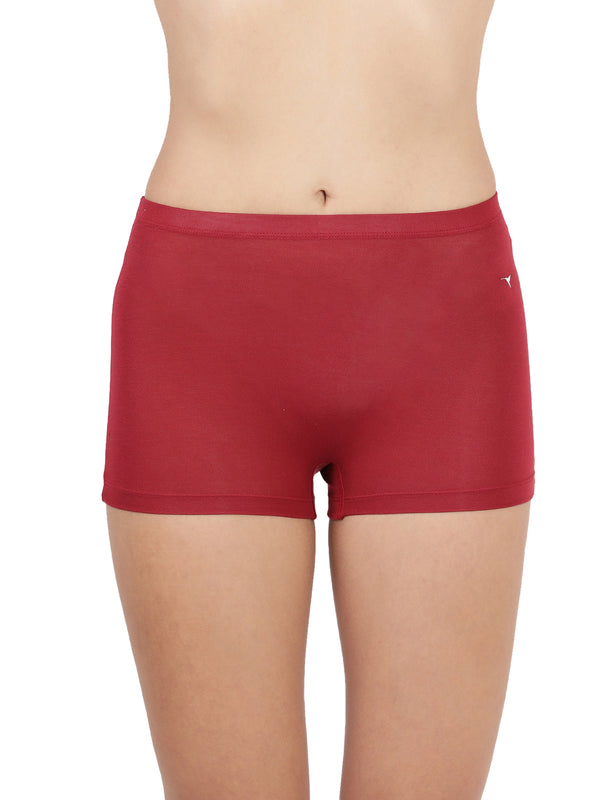 Feather Shorts -Stretchable Modal Mid-Rise Boyshorts with Chafe-Free Fit & Secure Waistband _Pack of 2