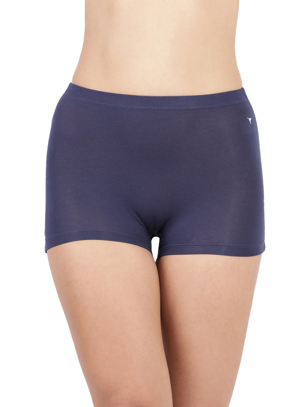 Feather Shorts -Stretchable Modal Mid-Rise Boyshorts with Chafe-Free Fit & Secure Waistband _Pack of 2