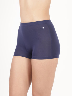 Feather Shorts -Stretchable Modal Mid-Rise Boyshorts with Chafe-Free Fit & Secure Waistband _Pack of 2