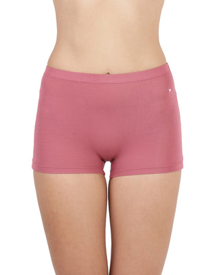 Feather Shorts -Stretchable Modal Mid-Rise Boyshorts with Chafe-Free Fit & Secure Waistband _Pack of 2