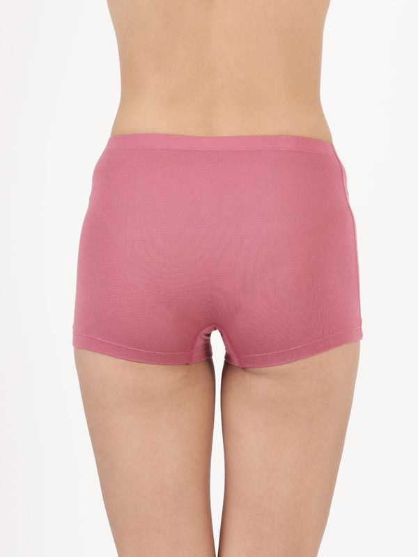 Feather Shorts -Stretchable Modal Mid-Rise Boyshorts with Chafe-Free Fit & Secure Waistband _Pack of 2