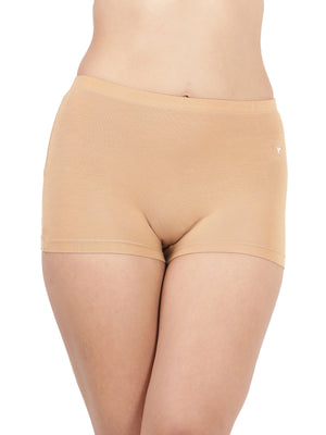 Feather Shorts -Stretchable Modal Mid-Rise Boyshorts with Chafe-Free Fit & Secure Waistband _Pack of 2