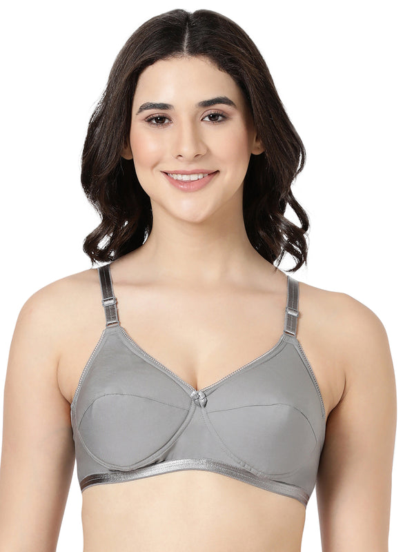 Buy Blossom_Cool Foam Bra_Padded Cups and U-Back Support_Dark Grey-1