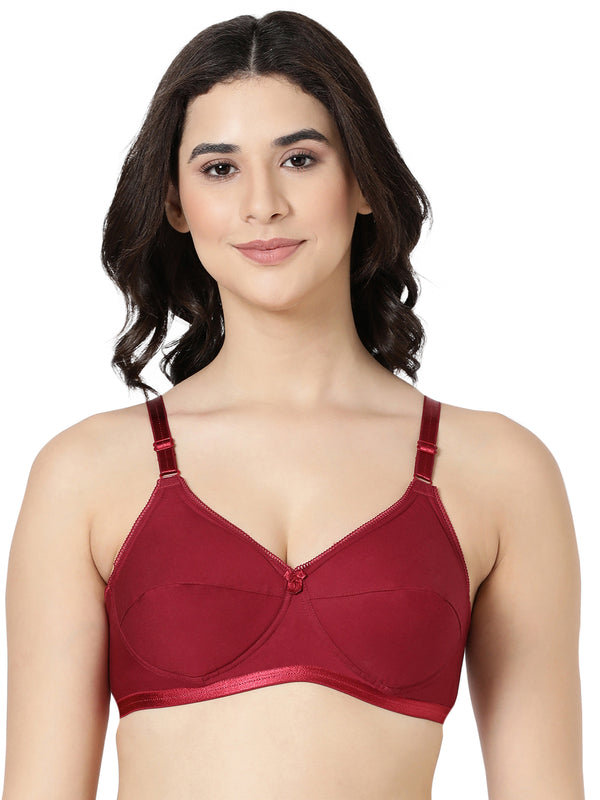Buy Blossom_Cool Foam Bra_Padded Cups and U-Back Support_Maroon-1