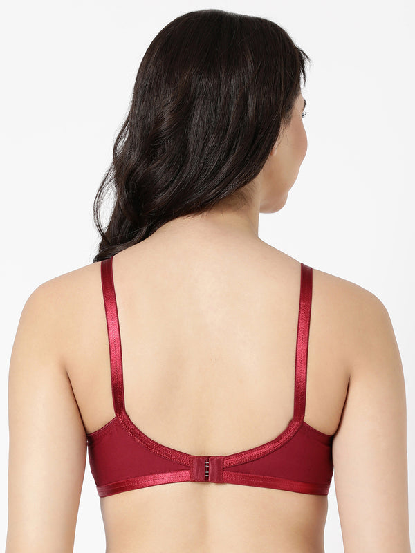 Buy Blossom_Cool Foam Bra_Padded Cups and U-Back Support_Maroon-3