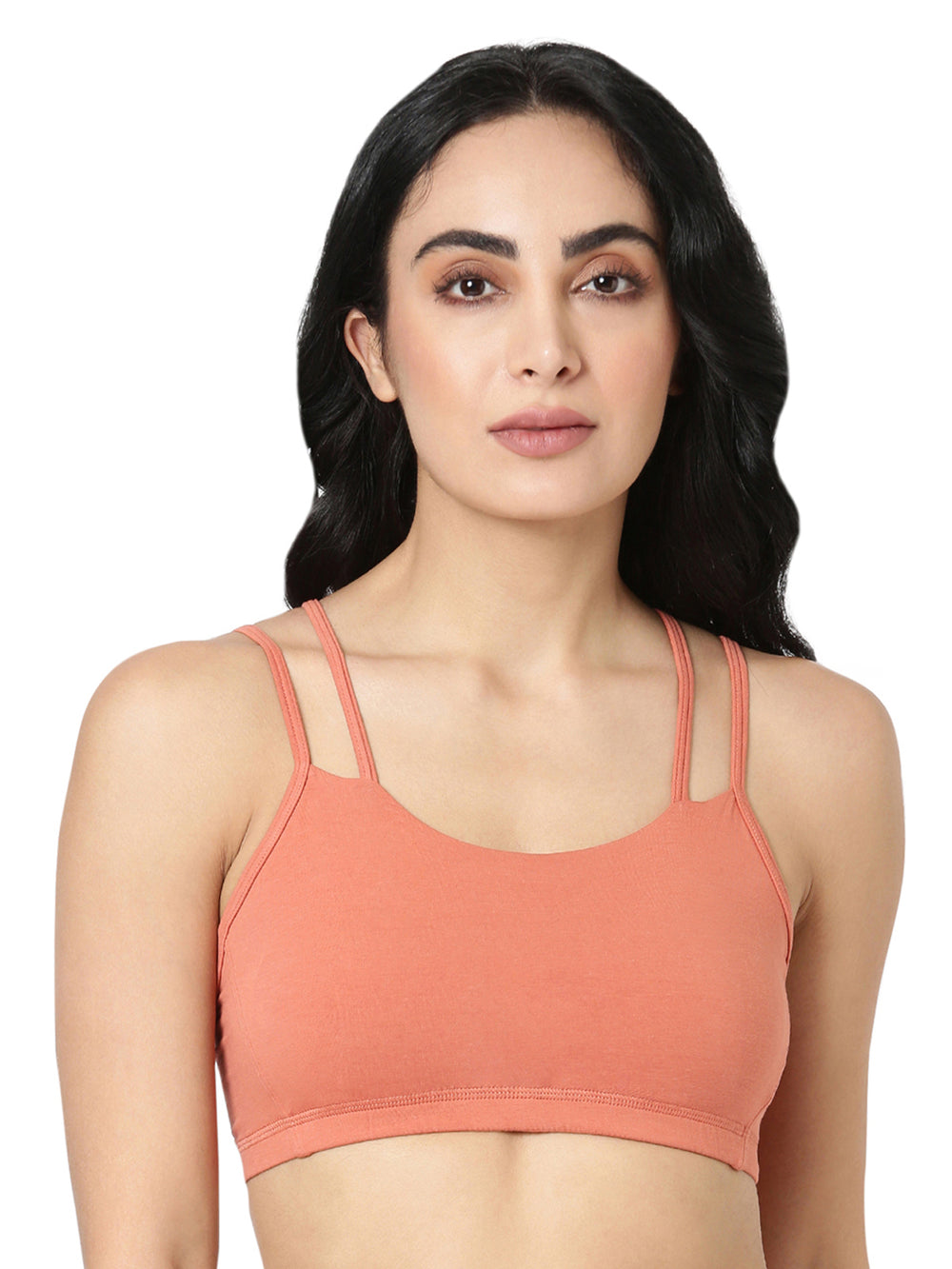 Criss Cross Teen Bra - Cotton Stretch Slip-On for Girls