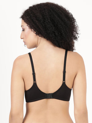 First Touch Pad - Lightly Padded Plunge Bra with Cotton Comfort,  & Delicate Lace Trim