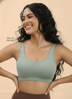 Buy_Blossom_Double layerd_Aesthetic_Slip_On_non padded_stretchable Cotton Bra_Teens_Bra
