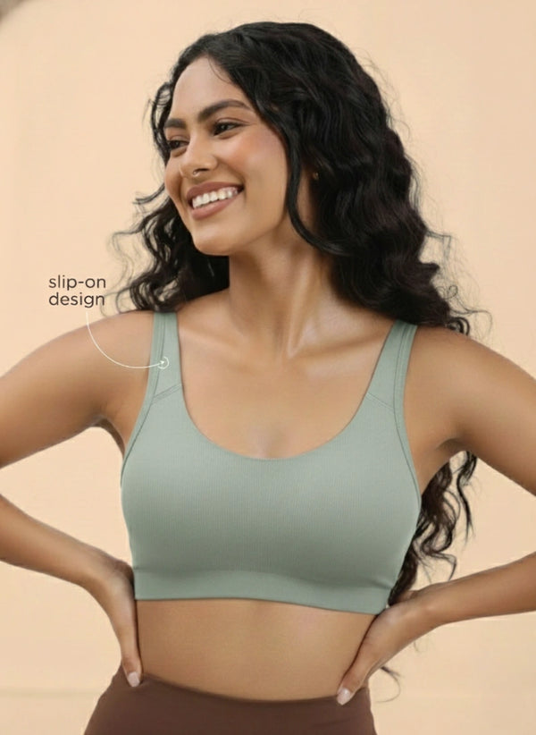 Buy_Blossom_Double layerd_Aesthetic_Slip_On_non padded_stretchable Cotton Bra_Teens_Bra