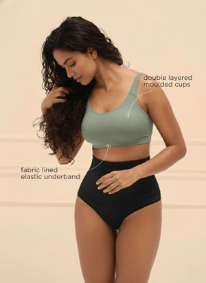 Buy_Blossom_Double layerd_Aesthetic_Slip_On_non padded_stretchable Cotton Bra_Teens_Bra