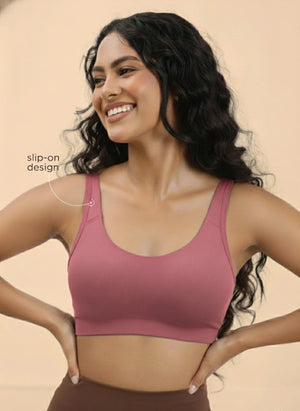 Buy_Blossom_Double layerd_Aesthetic_Slip_On_non padded_stretchable Cotton Bra_Teens_Bra