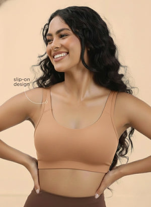 Buy_Blossom_Double layerd_Aesthetic_Slip_On_non padded_stretchable Cotton Bra_Teens_Bra