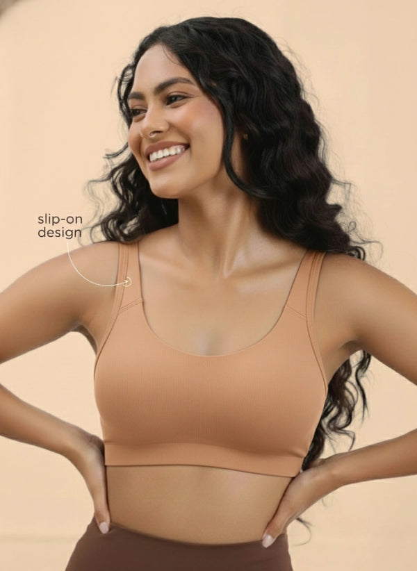 Buy_Blossom_Double layerd_Aesthetic_Slip_On_non padded_stretchable Cotton Bra_Teens_Bra