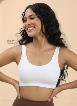 Buy_Blossom_Double layerd_Aesthetic_Slip_On_non padded_stretchable Cotton Bra_Teens_Bra