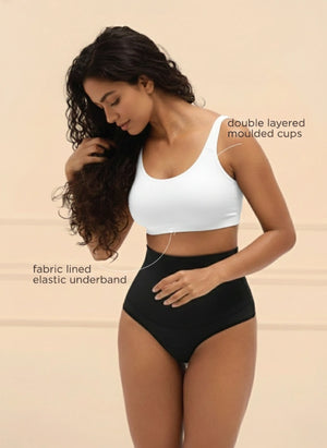 Buy_Blossom_Double layerd_Aesthetic_Slip_On_non padded_stretchable Cotton Bra_Teens_Bra