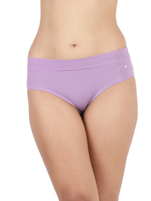 Snug Fit Panty - Seamless, Mid-Rise with Elastic-Free Outer Waistband Pack of 2