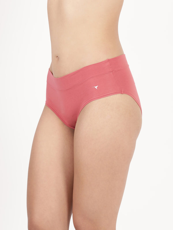 Snug Fit Panty - Seamless, Mid-Rise with Elastic-Free Outer Waistband Pack of 2