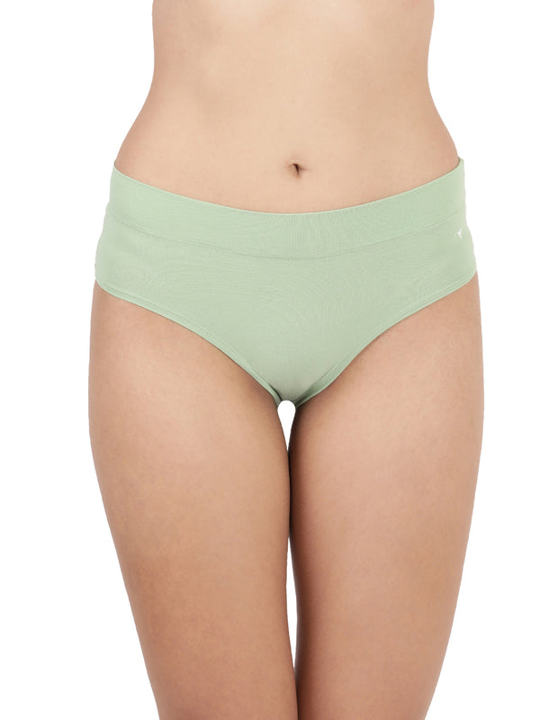 Snug Fit Panty - Seamless, Mid-Rise with Elastic-Free Outer Waistband Pack of 2