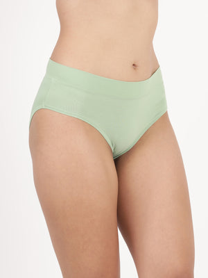 Snug Fit Panty - Seamless, Mid-Rise with Elastic-Free Outer Waistband Pack of 2
