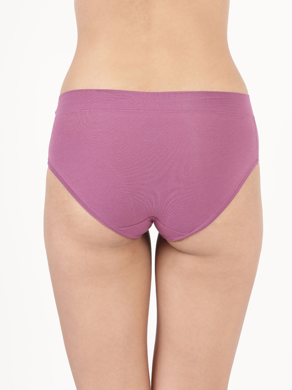 Snug Fit Panty - Seamless, Mid-Rise with Elastic-Free Outer Waistband Pack of 2