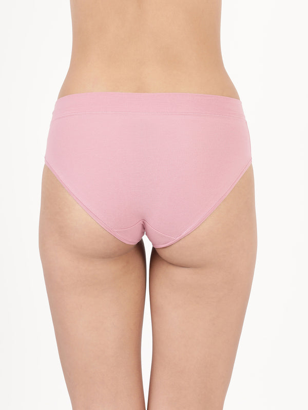 Snug Fit Panty - Seamless, Mid-Rise with Elastic-Free Outer Waistband Pack of 2