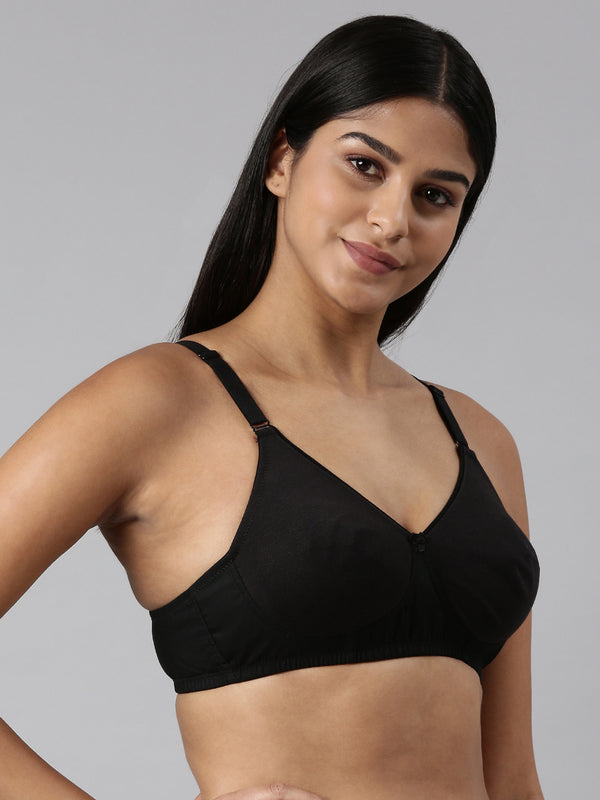 Buy Blossom_Ethnic Bra Cup_Seamless, Supportive_Black-4