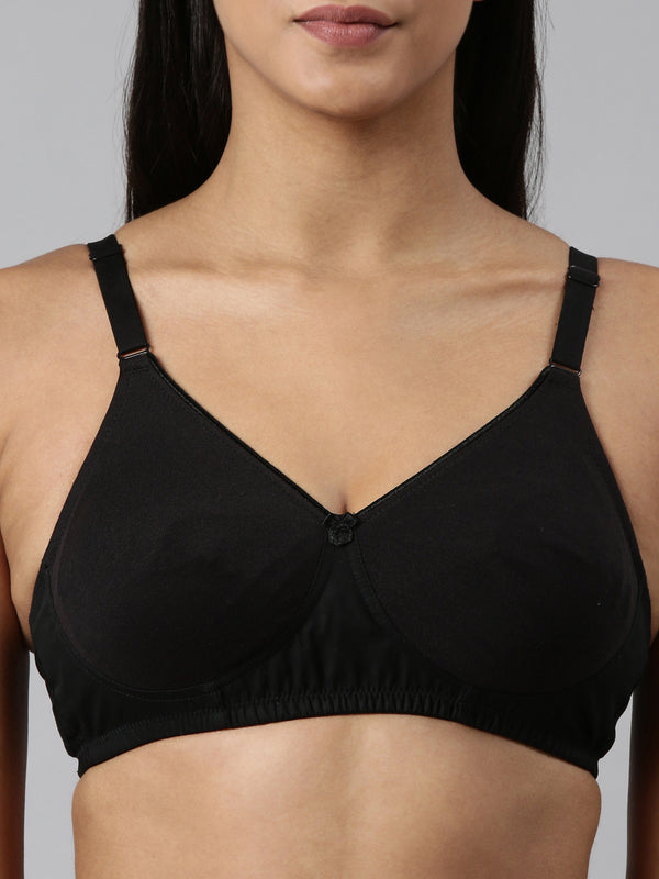 Buy Blossom_Ethnic Bra Cup_Seamless, Supportive_Black-5