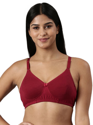 Buy Blossom_Ethnic Bra Cup_Seamless, Supportive_Maroon-1