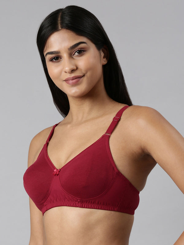 Buy Blossom_Ethnic Bra Cup_Seamless, Supportive_Maroon-2