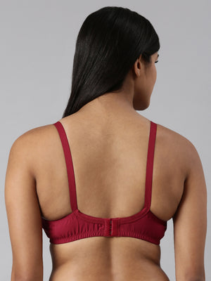 Buy Blossom_Ethnic Bra Cup_Seamless, Supportive_Maroon-3